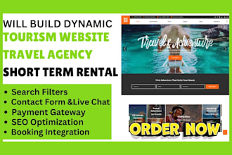 design tourism website travel affiliate holiday toutism flight booking website