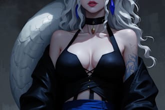 create anime art, character or concept art within 24 hours