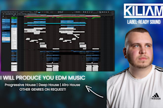 produce your edm track in progressive house, afro house, deep house