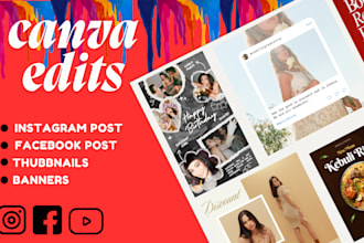 do anything on canva instagram, facebook post birthday cards