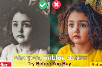 do any photoshop editing and restore photo