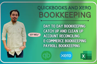catchup cleanup in quickbooks and xero reconcile, payroll, ecommerce bookkeeping