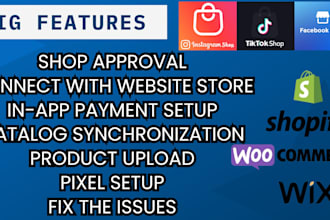 set up your tiktok shop, instagram shop and facebook shop