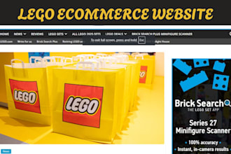 design lego toy shopify store minifigure website lego shopify website