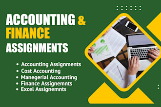 do excel projects, accounting and finance assignments, financial model, forecast