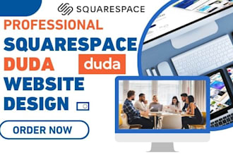 design responsive and modern website using squarespace and duda website builder