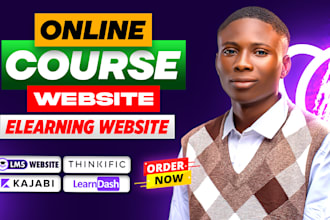 do online course website elearning website lms thinkific kajabi learndash podia