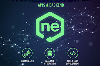 be your node js developer for developing apis and backend