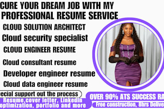 write ats optimized cloud architect engineer and data scientist resumes