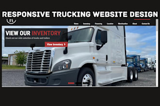 build responsive truck driver website logistics website trucking website