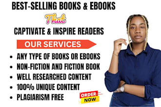 ghostwrite your nonfiction or fiction ebook, as a professional ghost book writer