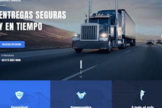 build truck driver website logistic website, dispatch, transportation website