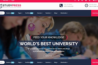 build education website school website online course website college website