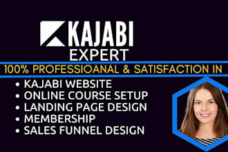 kajabi online course kajabi website design kajabi landing page kajabi expert