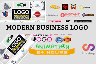 design custom business logo animation, redesign in cartoon style