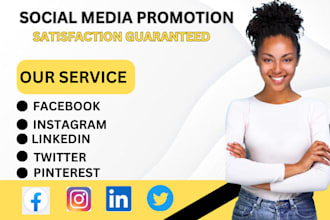do organic facebook promotion, instagram, linkedin, twitter, snapchat, tiktok