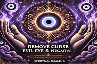 remove curse, evil eye, third party influence, negativity, and bad magic for you