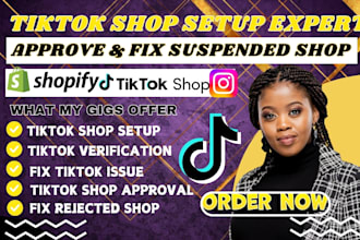 fix rejected tiktok shop setup and approve suspended tiktok verification issue