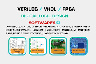 do digital logic design, circuit design, fpga, logisim, vivado, vhdl and verilog