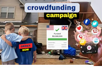 do crowdfunding campaign promotion kickstarter, indiegogo, gofundme to USA donor