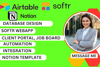 design softr webapp integrating airtable and notion