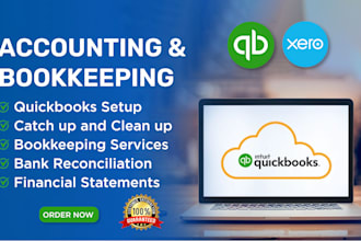 do setup, catch up, clean up and bookkeeping in quickbooks and xero