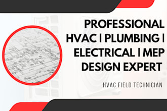 do hvac, mep, plumbing design and load calculation using autocad and hap