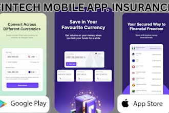 create hybrid flutter mobile app for ios android  fintech and insurance app
