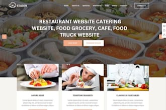 do restaurant website catering website, food grocery, cafe, food truck website