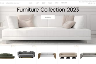design  furniture shopify home accessories store interior design website