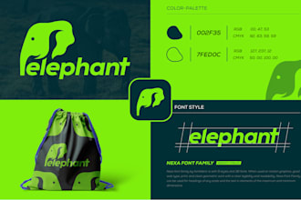 create minimalist logo design and brand identity with brand guide