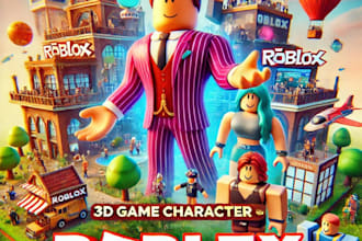 3d game character, 3d game model, 3d roblox asset, 3d game asset, roblox ugc