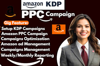 setup, manage and optimize your amazon kdp ads