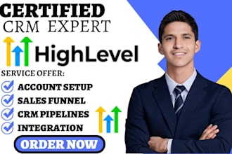 setup gohighlevel CRM funnel go high level pipeline integration email automation
