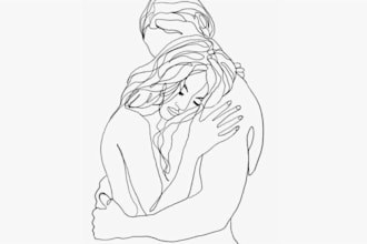 draw an outline line art of your picture