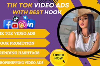 create dropshipping tik tok video ads promotional video ads on booktok tiktok