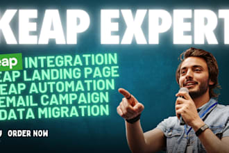 keap CRM integration workflow automation setup email campaign data migration