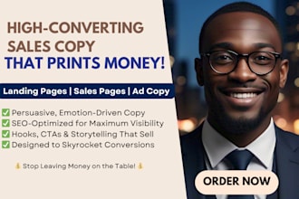 write high converting sales copy for landing page sales page ads copywriting