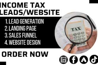 income tax efin leads income tax finance website tax preparation leads
