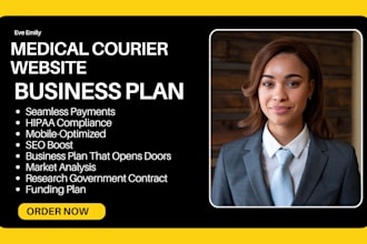 medical transportation courier website and business plan for startup business