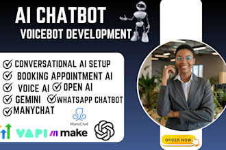 develop custom ai chatbot using langchain, open ai, llm, gemini, ghl voice ai