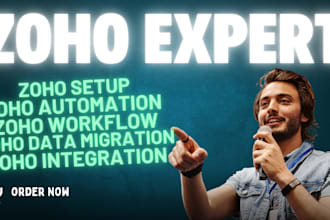 setup zoho CRM integration data migration workflow automation zoho sales funnel