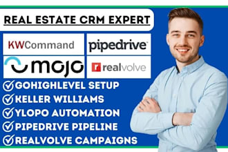 do gohighlevel keller williams mojo crm ylopo realvolve chime pipedrive workflow