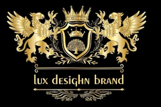 design luxury vintage heraldic coat of arms and family crest logo for engraving