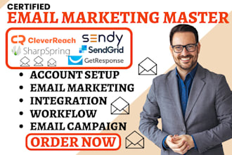 setup cleverreach sendy va sharpspring smtp sendgrid getresponse email campaign