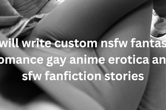 write custom nsfw fantasy romance gay anime erotica and sfw fanfiction stories
