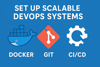 set up scalable devops systems using docker, git,