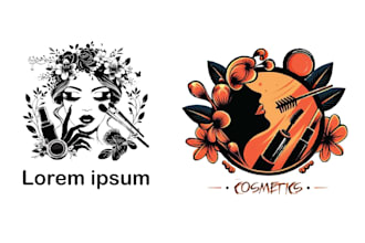 make colorful beauty makeup artist logo