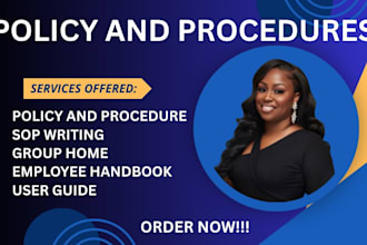 develop expert healthcare home care policy manuals, sops, employee handbooks