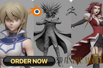 sculpt 3d anime figure model diorama model cartoon figure 3d toy for 3d printing